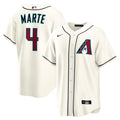 Arizona Diamondbacks Ketel Marte Cream Home Replica Jersey product image 1, provided for visual reference and product detail