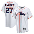 Houston Astros Jose Altuve White Home Replica Player Name Jersey product image 1, provided for visual reference and product