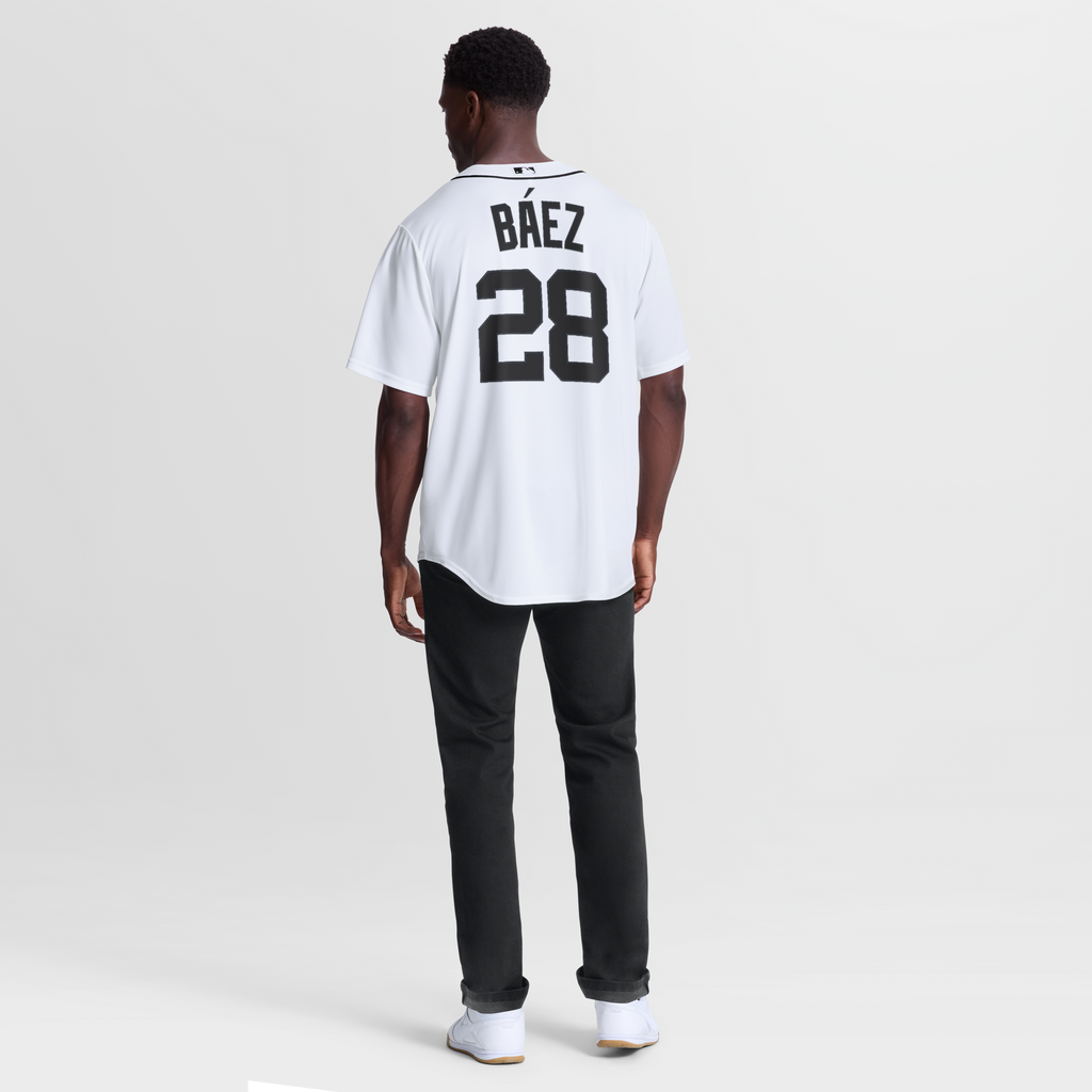 Detroit Tigers Javier Báez White Home Replica Jersey product image 6, provided for visual reference and product detail review