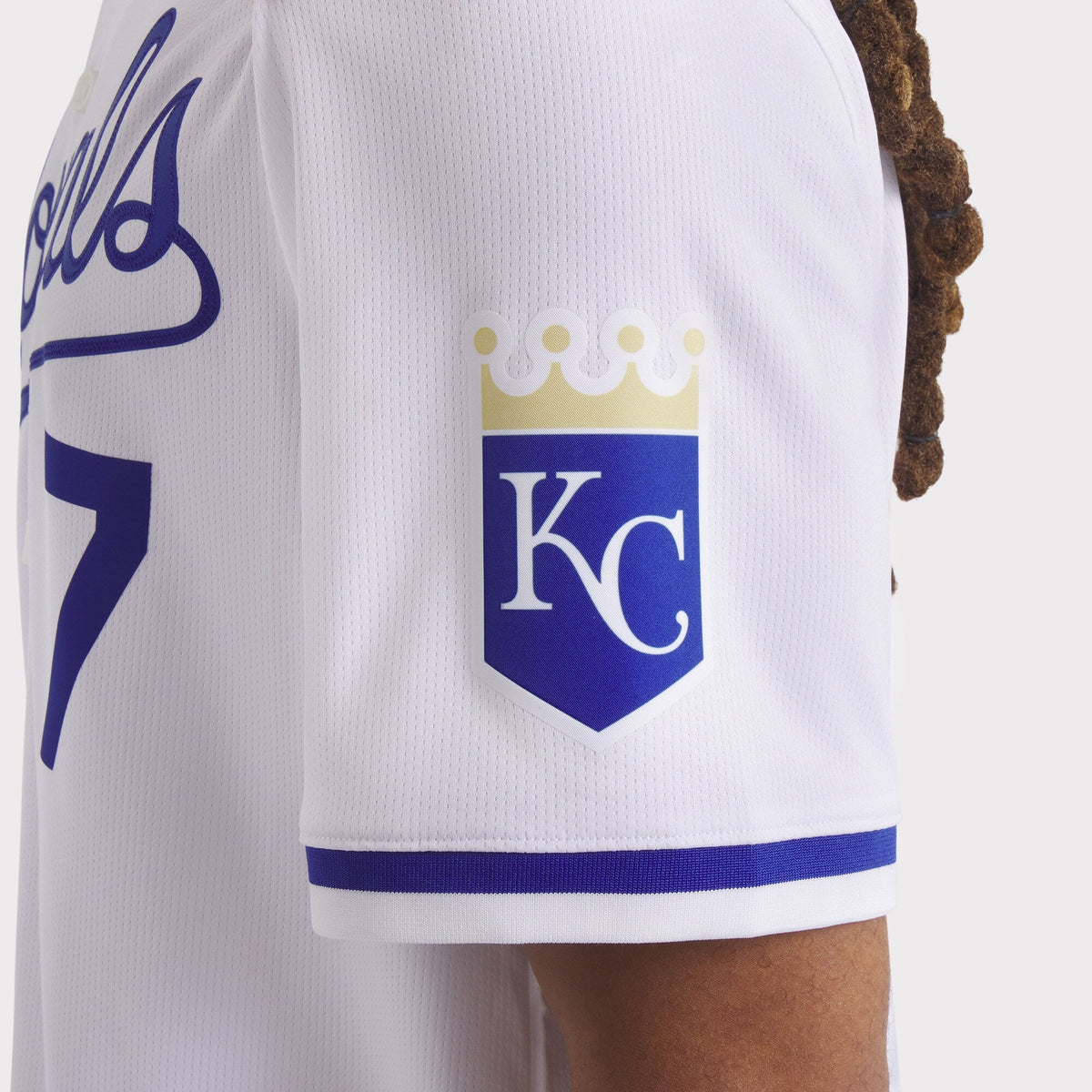 Kansas City Royals Bobby Witt Jr. White Home Limited Player Jersey product image 14, provided for visual reference and