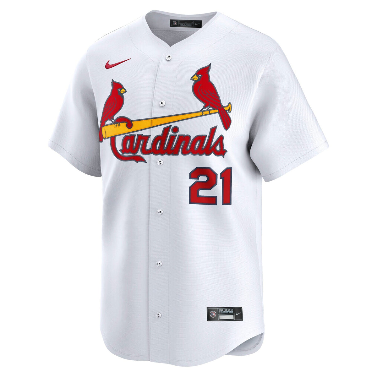 St. Louis Cardinals Lars Nootbaar White Home Limited Player Jersey product image 3, provided for visual reference and