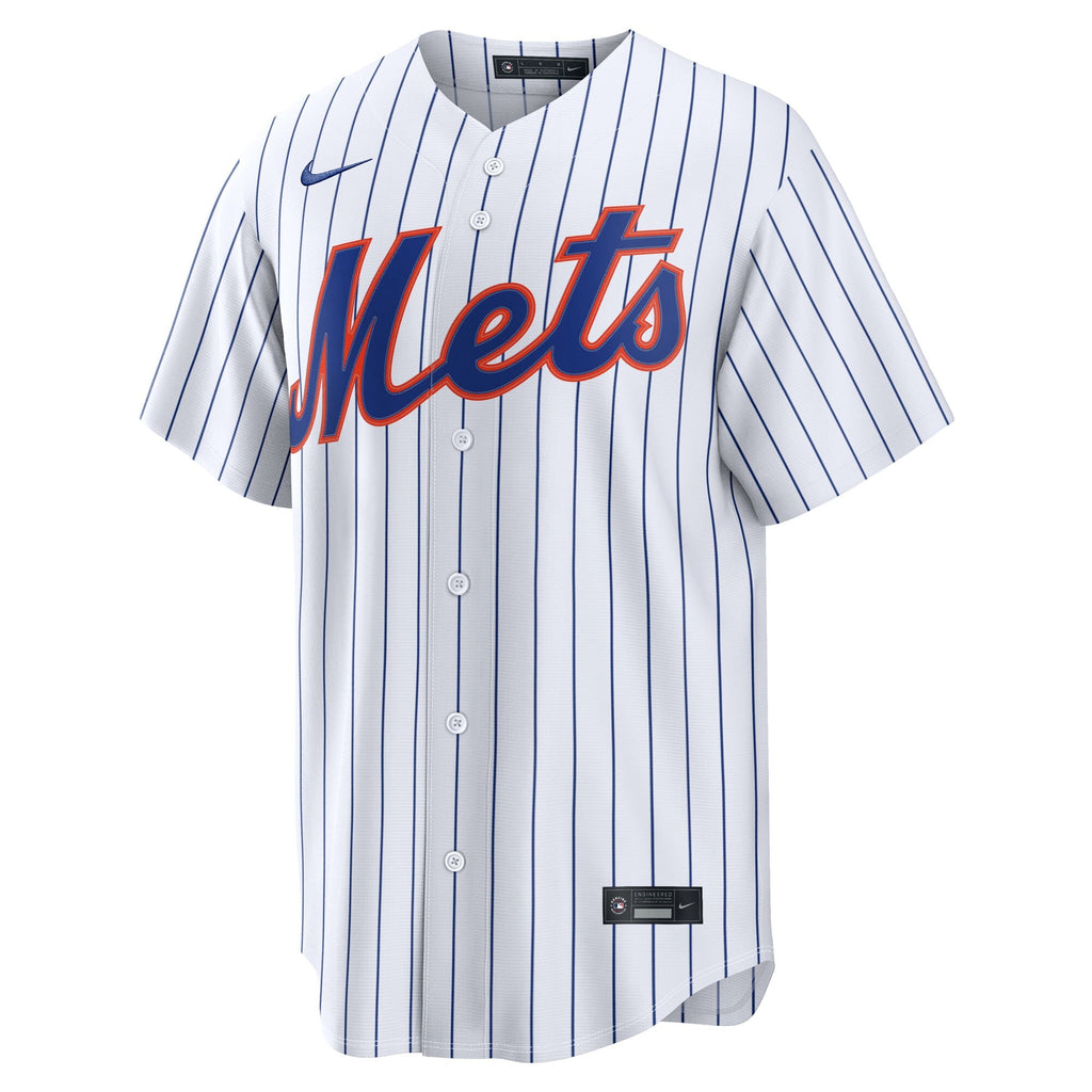 New York Mets Carson Benge White Home Replica Jersey product image 3, provided for visual reference and product detail review