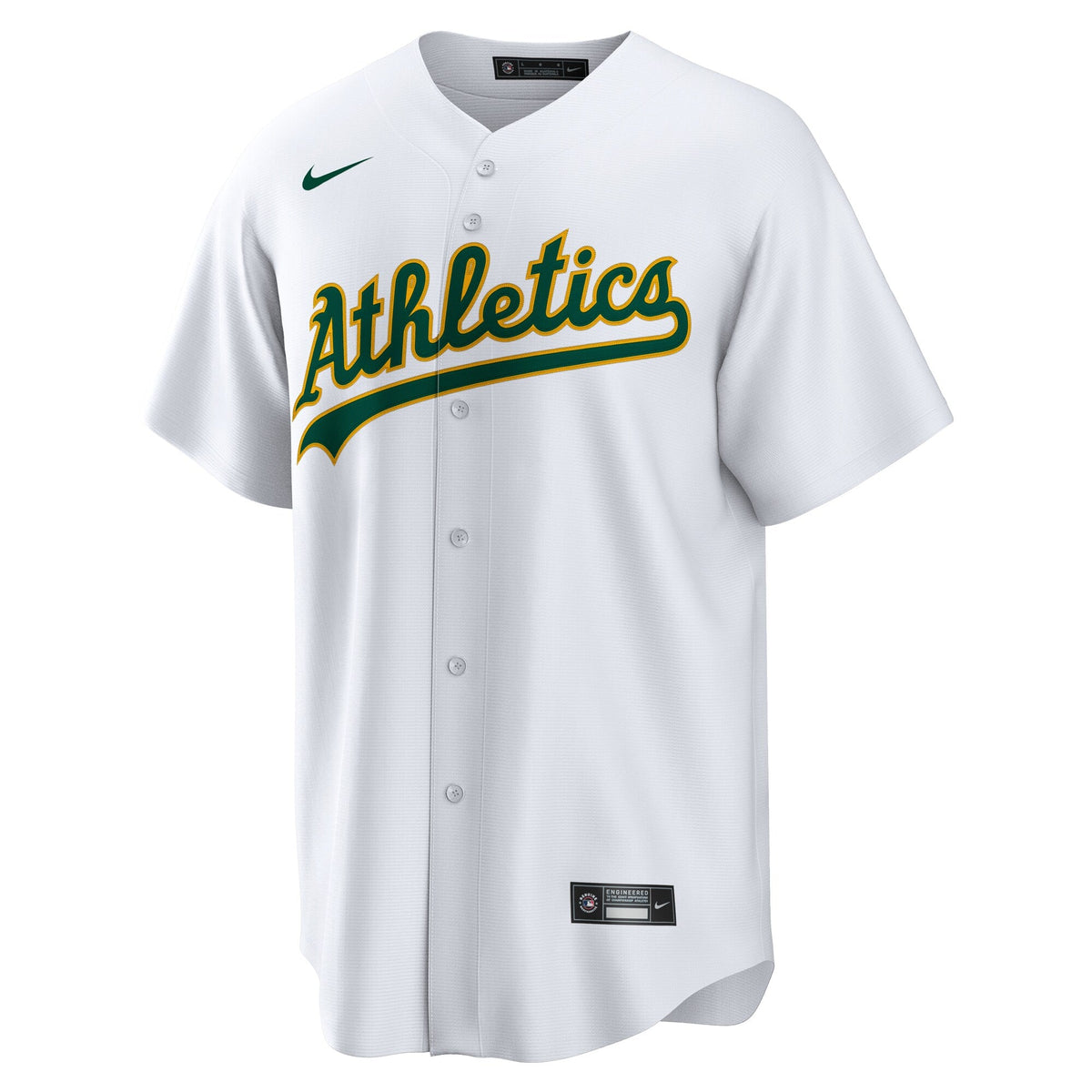 Athletics Shea Langeliers White Home Replica Jersey product image 3, provided for visual reference and product detail review