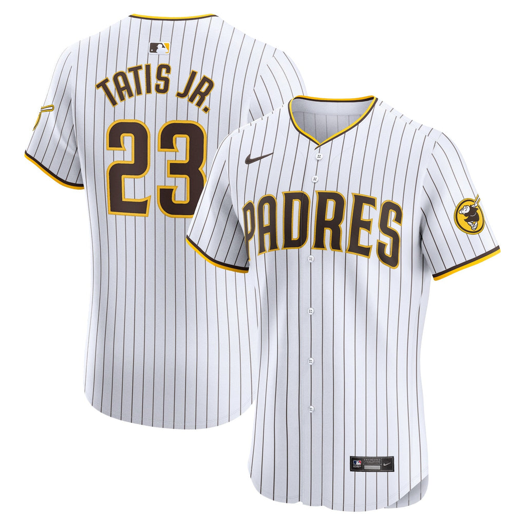 San Diego Padres Fernando Tatis Jr. White Home Elite Jersey product image 1, provided for visual reference and product