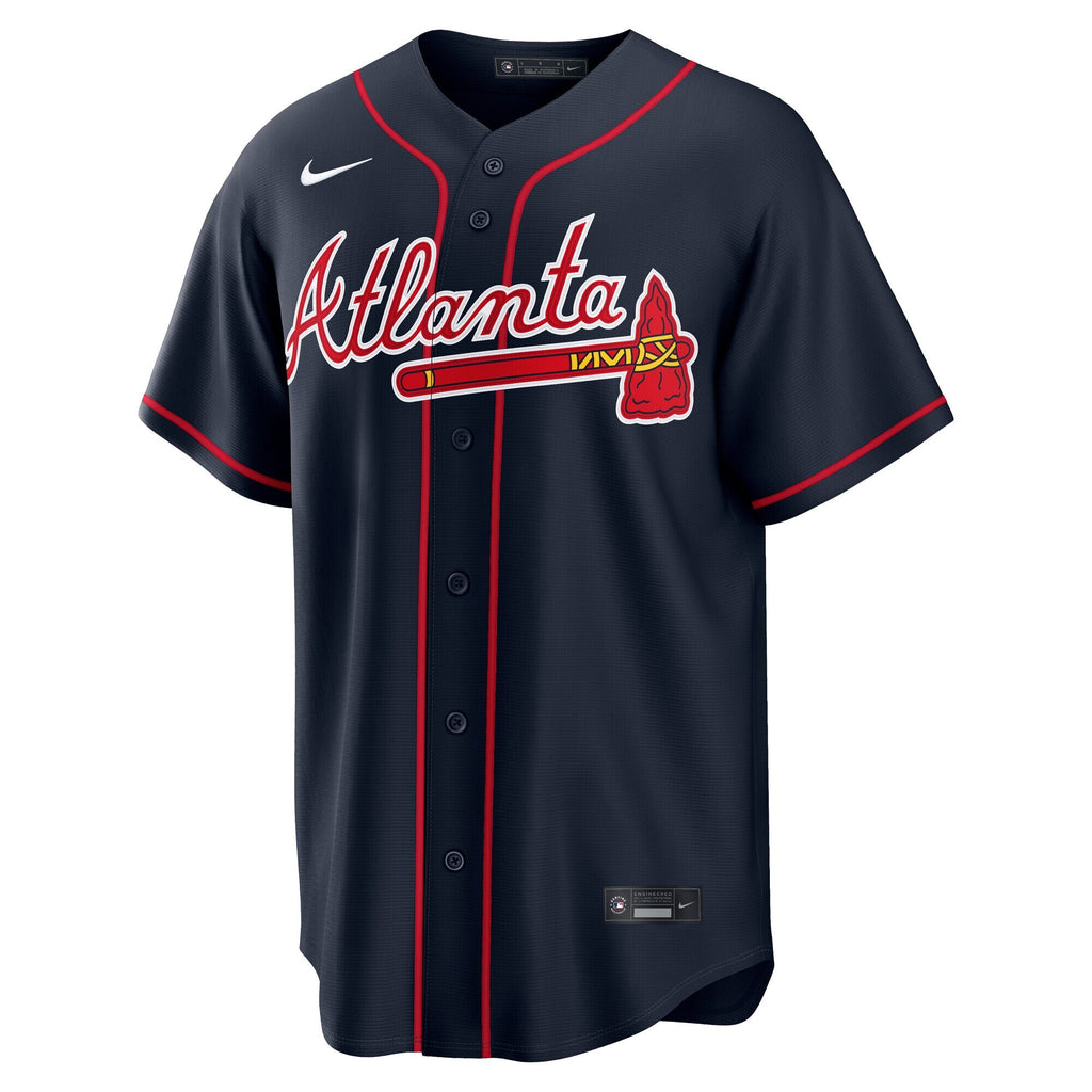 Atlanta Braves Austin Riley Navy Alternate Replica Jersey product image 3, provided for visual reference and product detail