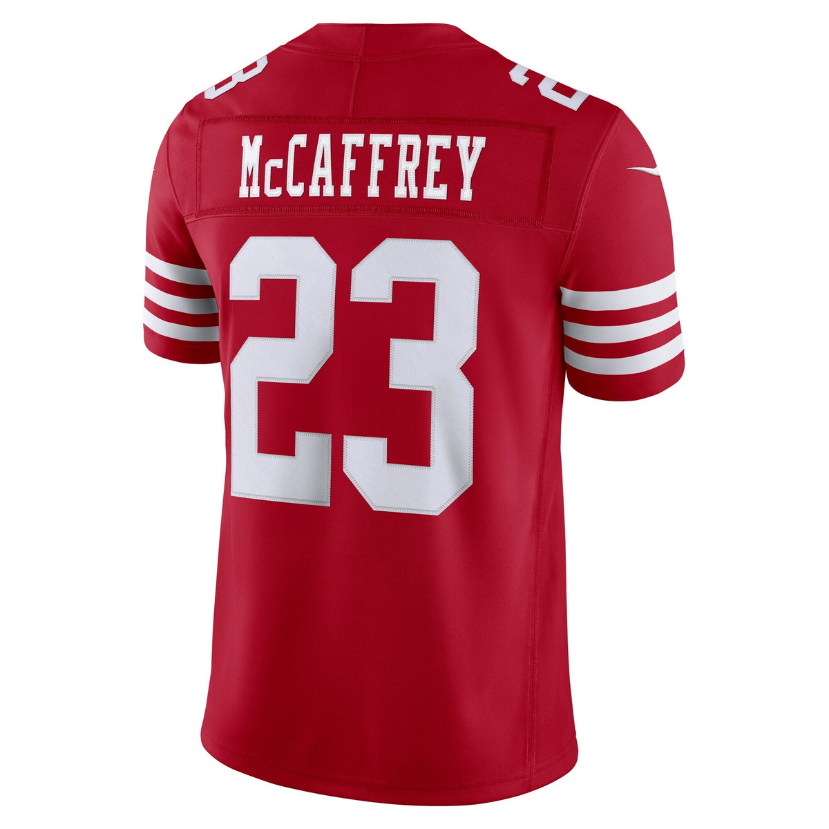 San Francisco 49ers Christian McCaffrey Scarlet Team Vapor F.U.S.E. Stitched Limited Jersey product image 4, provided for