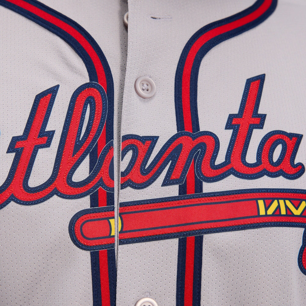 Atlanta Braves Ozzie Albies Gray Road Limited Player Jersey product image 12, provided for visual reference and product