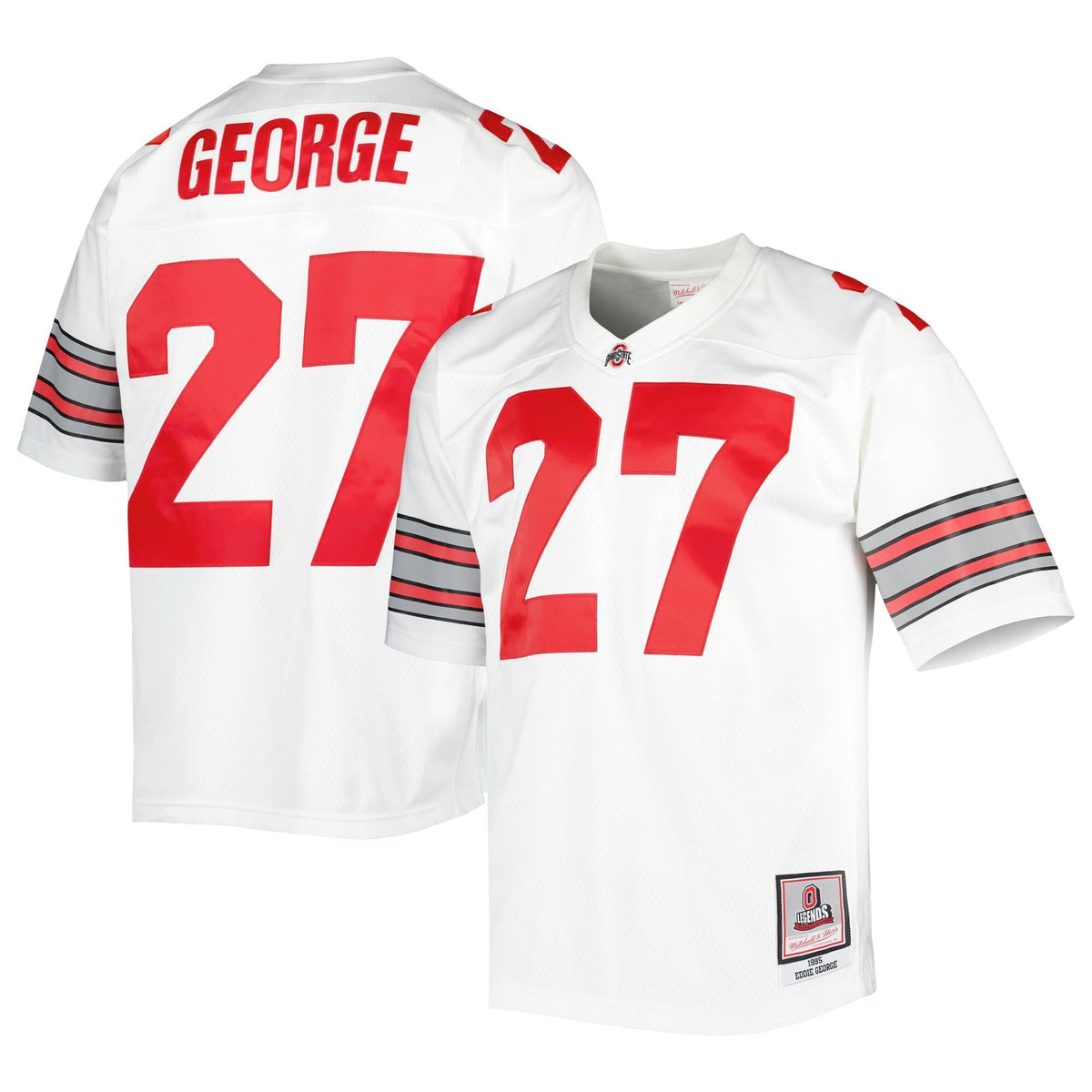 Eddie George White Ohio State Buckeyes Authentic Jersey product image 1, provided for visual reference and product detail