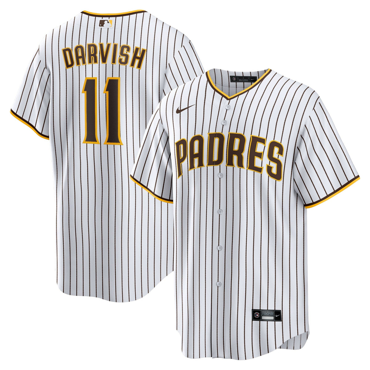 San Diego Padres Yu Darvish White Home Replica Player Jersey product image 2, provided for visual reference and product