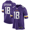 Minnesota Vikings Justin Jefferson Purple Player Game Jersey product image 1, provided for visual reference and product