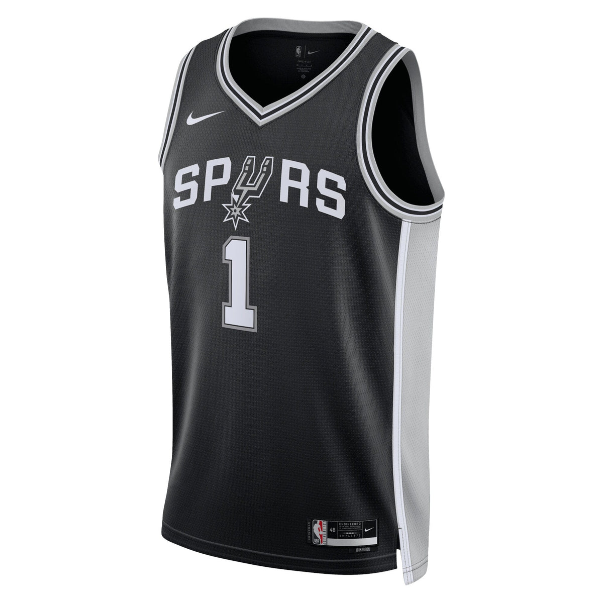 San Antonio Spurs Icon Swingman Jersey - Victor Wembanyama product image 3, provided for visual reference and product detail
