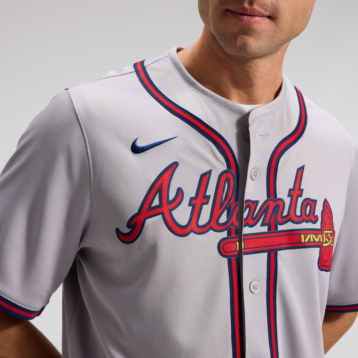 Atlanta Braves Ozzie Albies Gray Road Limited Player Jersey product image 10, provided for visual reference and product