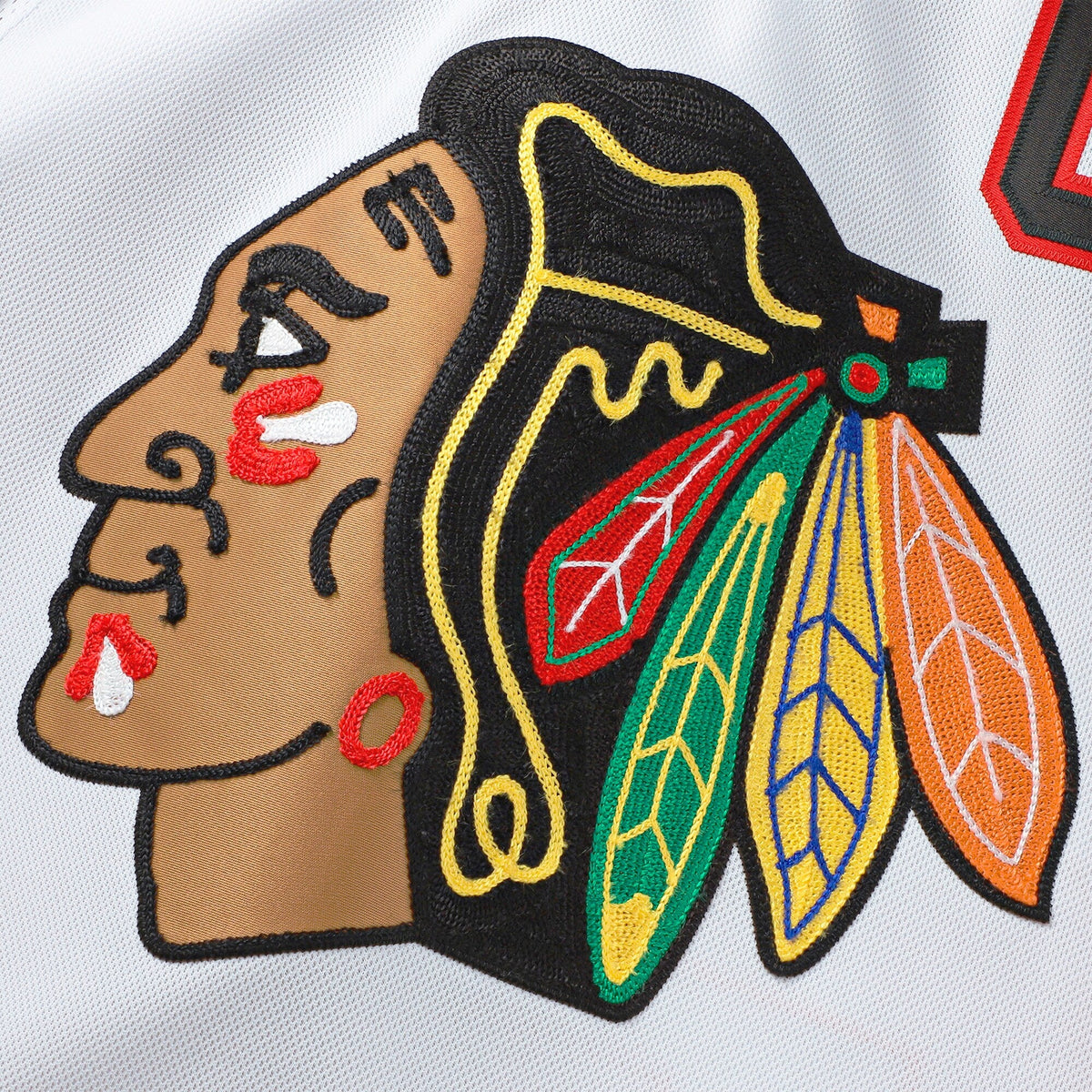 Chicago Blackhawks Connor Bedard White Away Premium Jersey product image 5, provided for visual reference and product detail