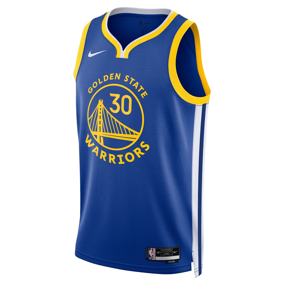 Golden State Warriors Icon Edition Swingman Jersey - Royal - Stephen Curry product image 2, provided for visual reference