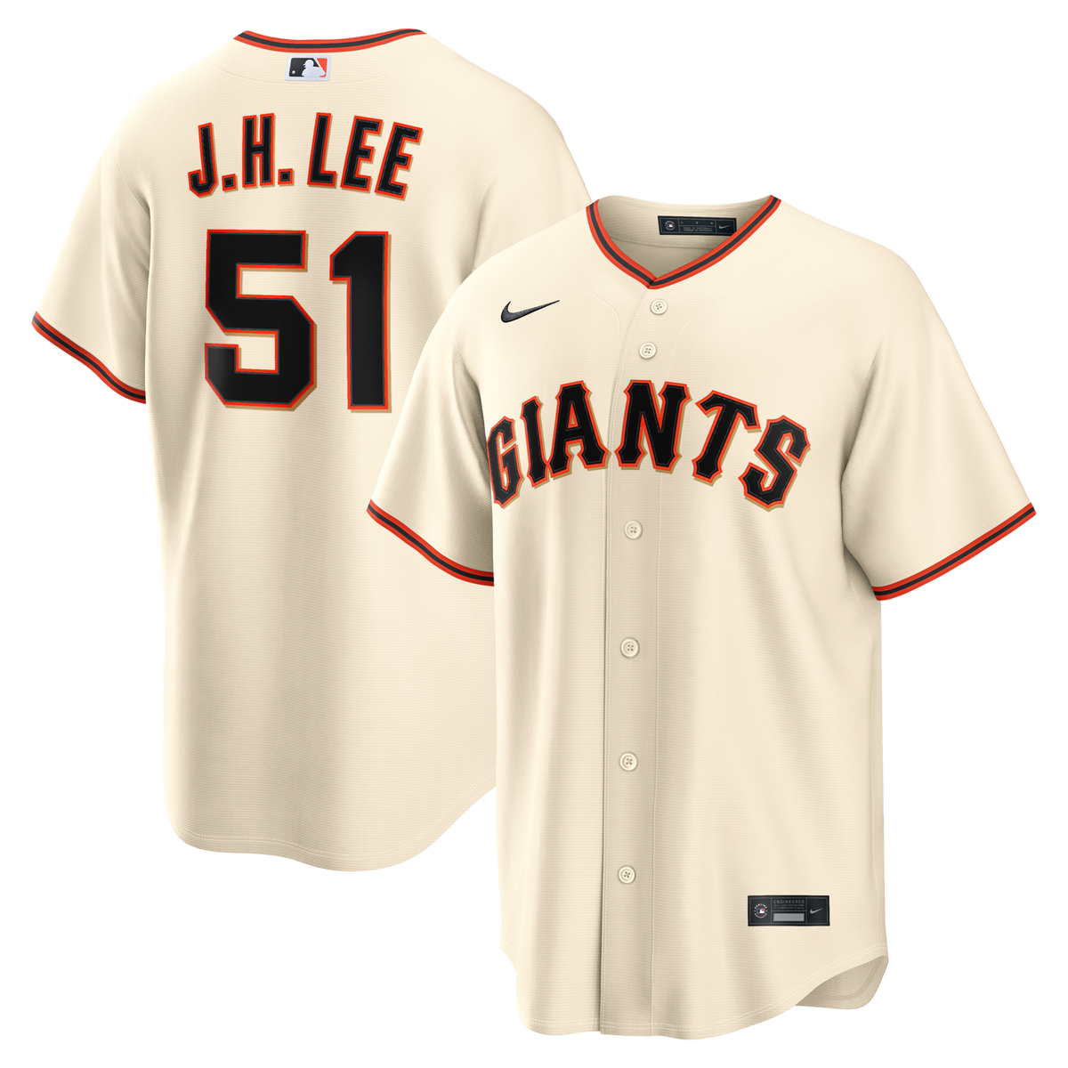 San Francisco Giants Jung Hoo Lee Cream Home Replica Jersey product image 1, provided for visual reference and product