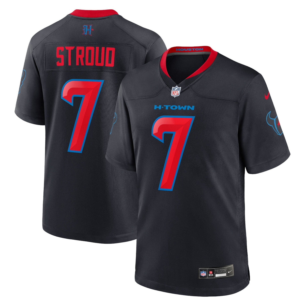 Houston Texans C.J. Stroud Navy 2nd Alternate Game Jersey product image 1, provided for visual reference and product detail