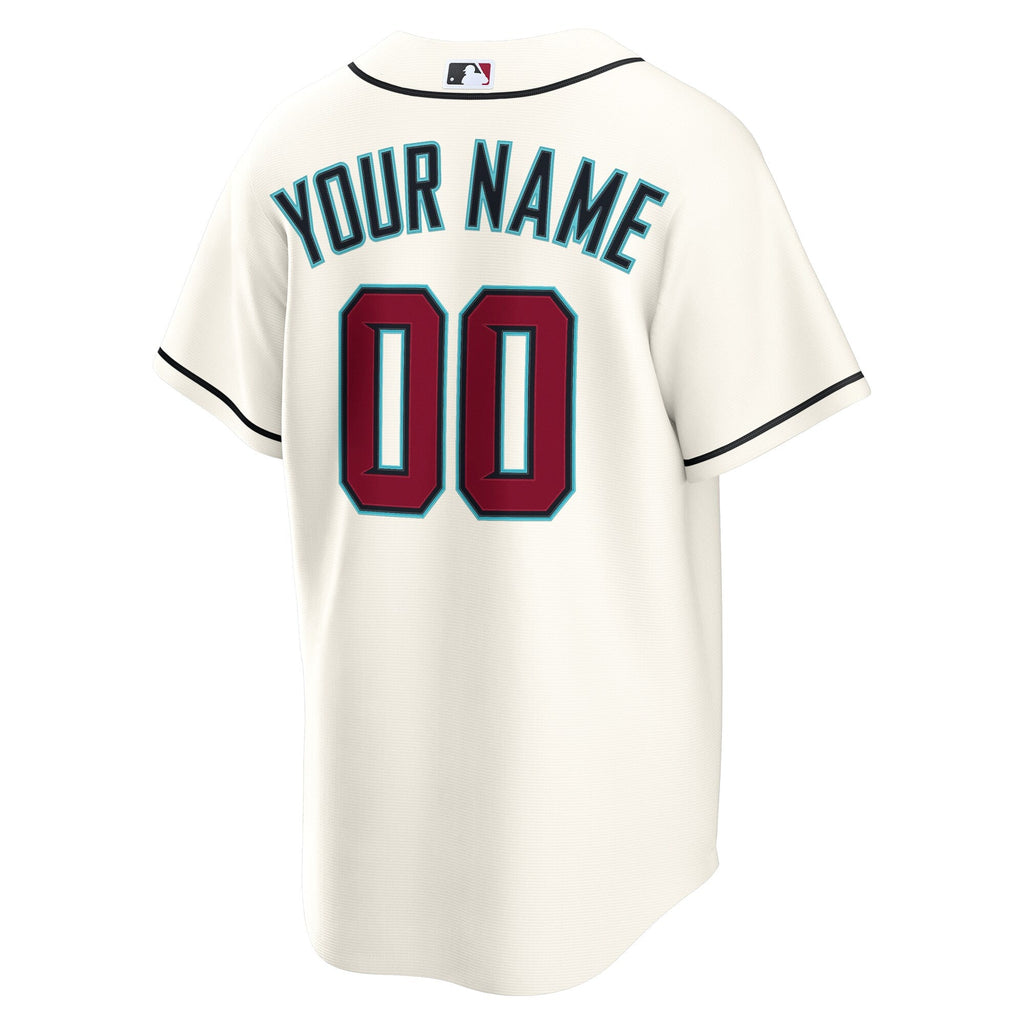 Arizona Diamondbacks Cream Home Custom Replica Jersey product image 4, provided for visual reference and product detail