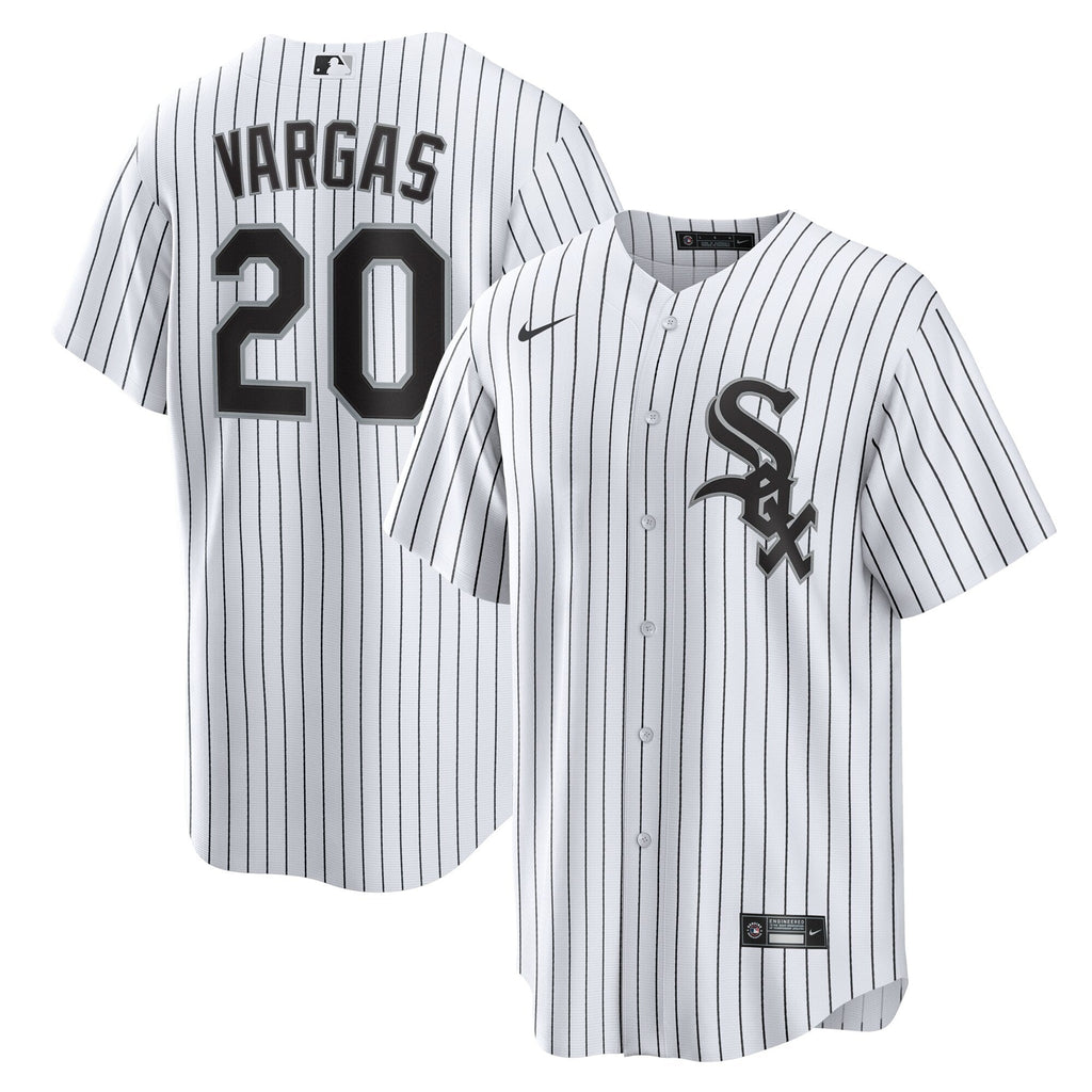 Chicago White Sox Miguel Vargas White Home Replica Jersey product image 2, provided for visual reference and product detail