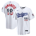 Fourth of July Los Angeles Dodgers Yoshinobu Yamamoto White USA 250 Stadium Jersey product image 1, provided for visual