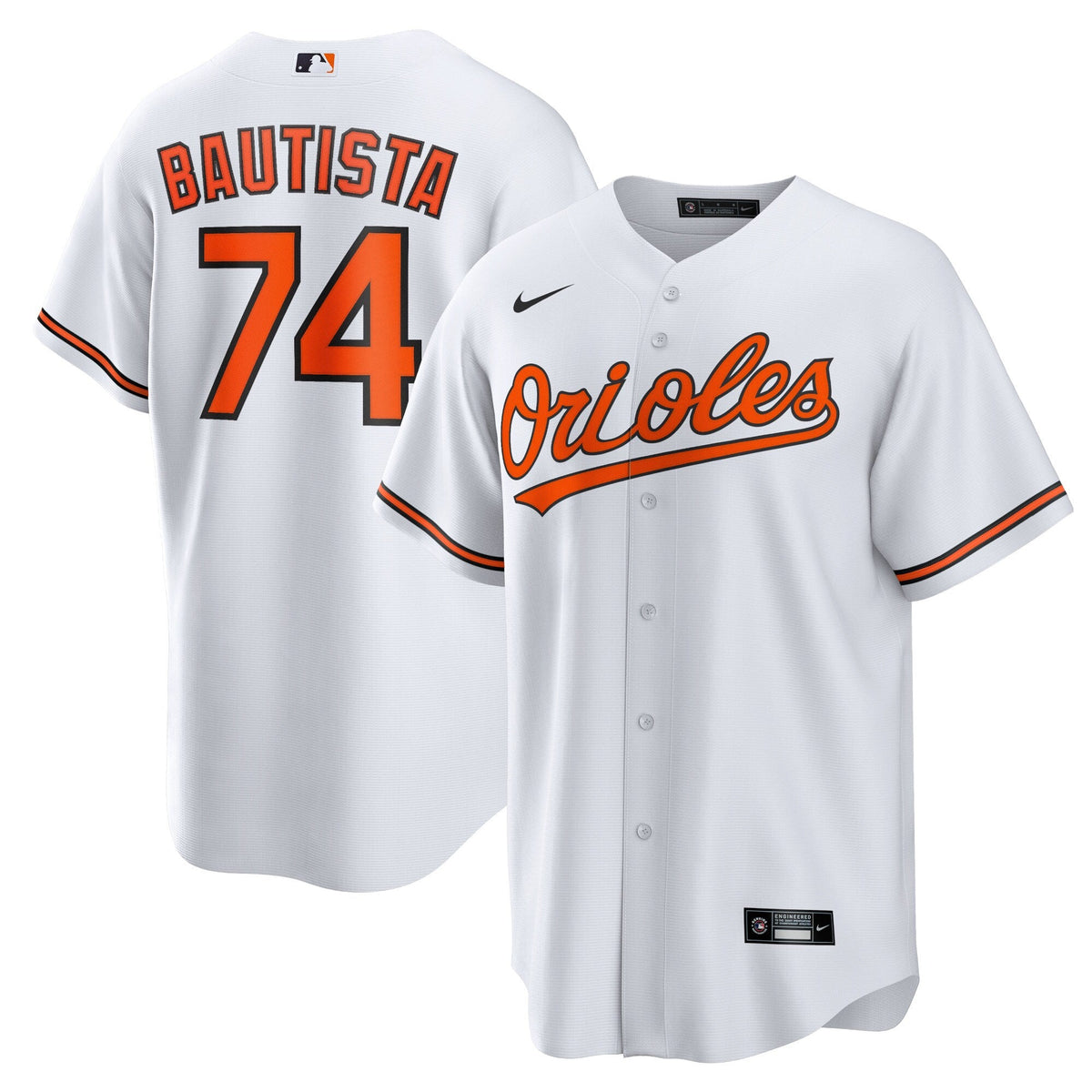 Baltimore Orioles Felix Bautista White Replica Player Jersey product image 1, provided for visual reference and product