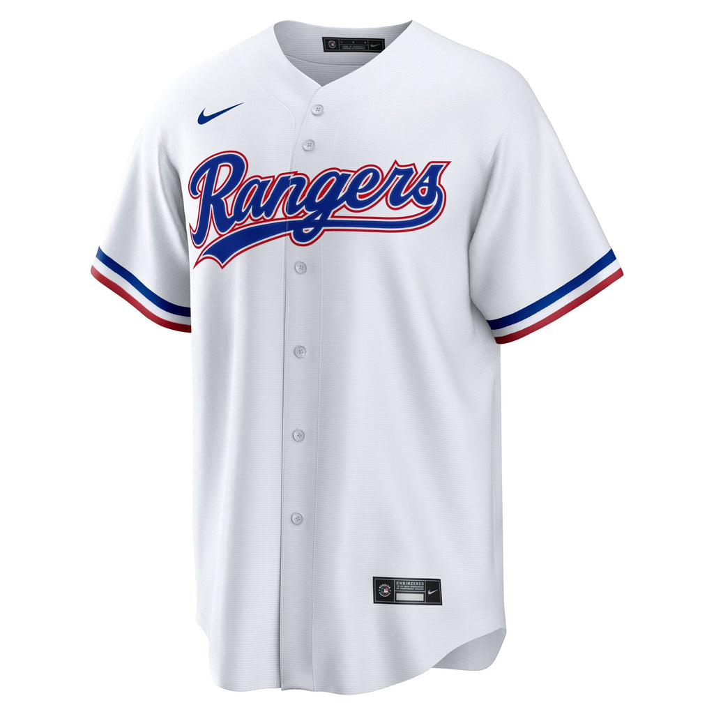 Texas Rangers White #1 Dad Home Replica Jersey product image 3, provided for visual reference and product detail review