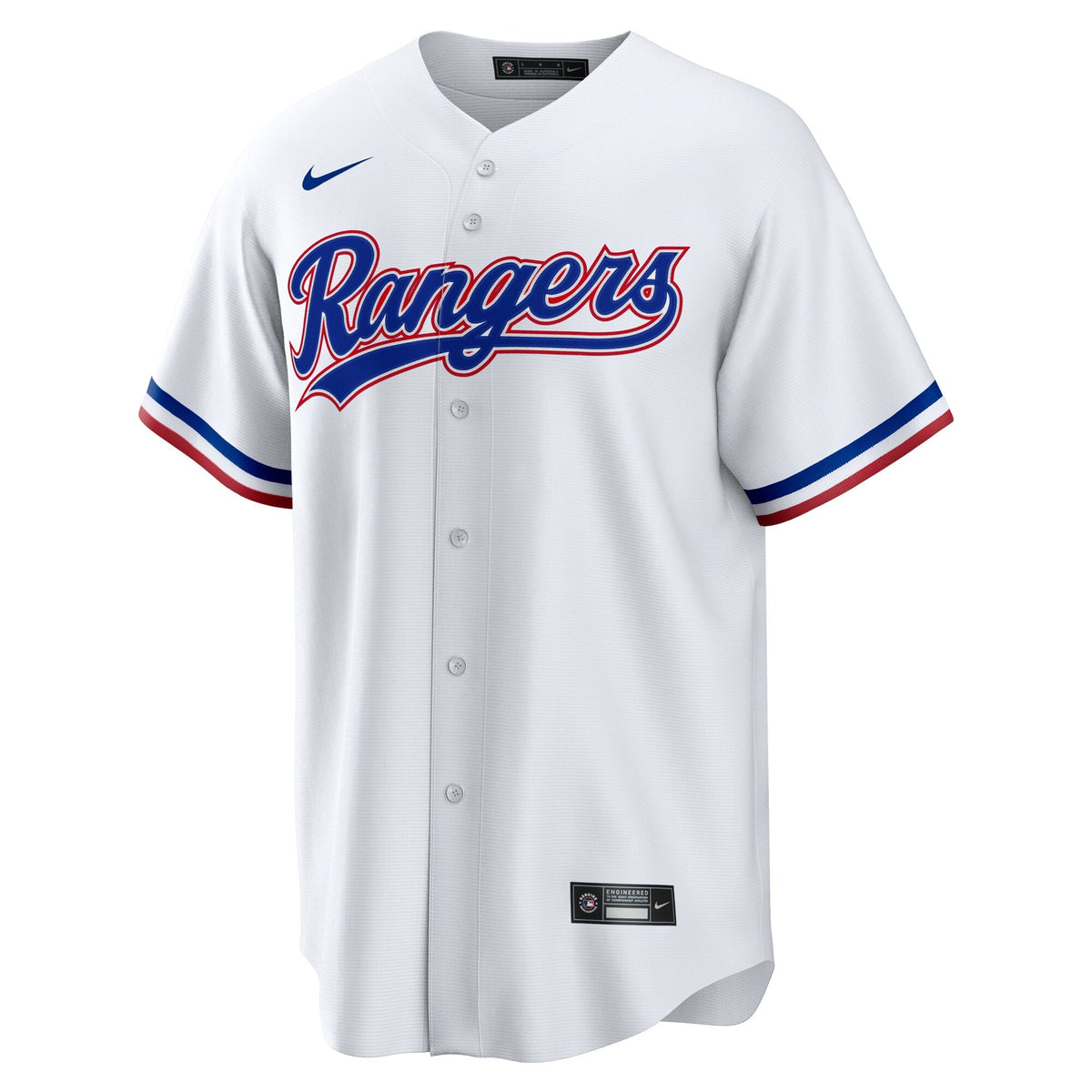 Texas Rangers White #1 Dad Home Replica Jersey product image 3, provided for visual reference and product detail review