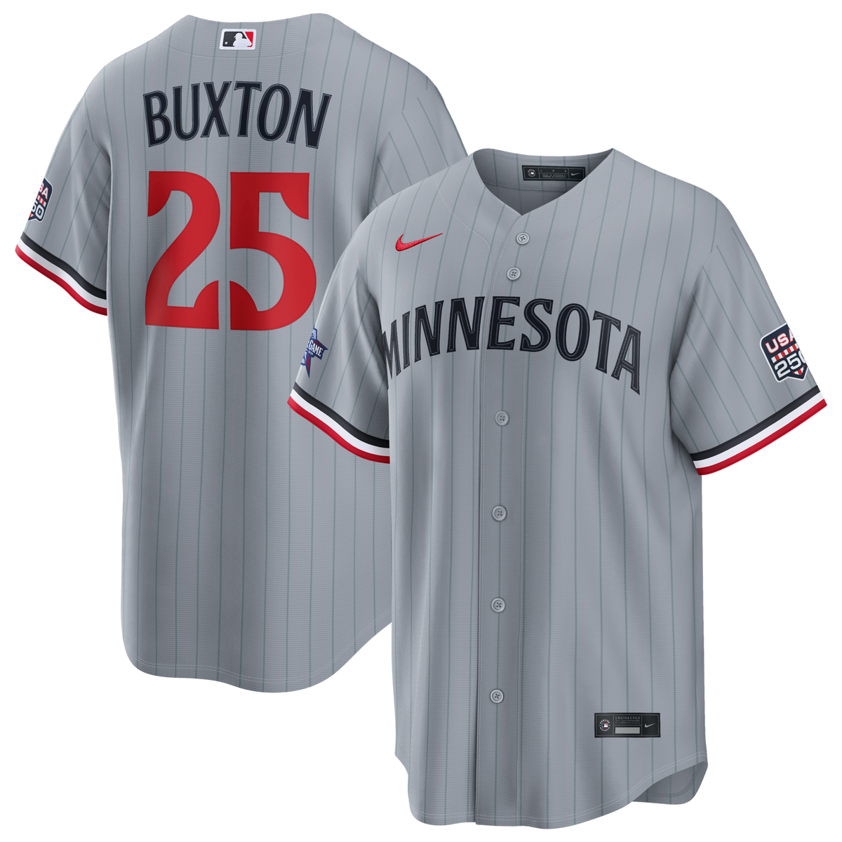 2026 All-Star Game Minnesota Twins Byron Buxton Gray Replica Jersey product image 2, provided for visual reference and