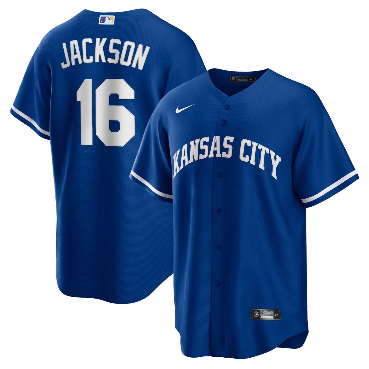 Kansas City Royals Bo Jackson Rush Blue Alternate 2 Replica Jersey product image 1, provided for visual reference and