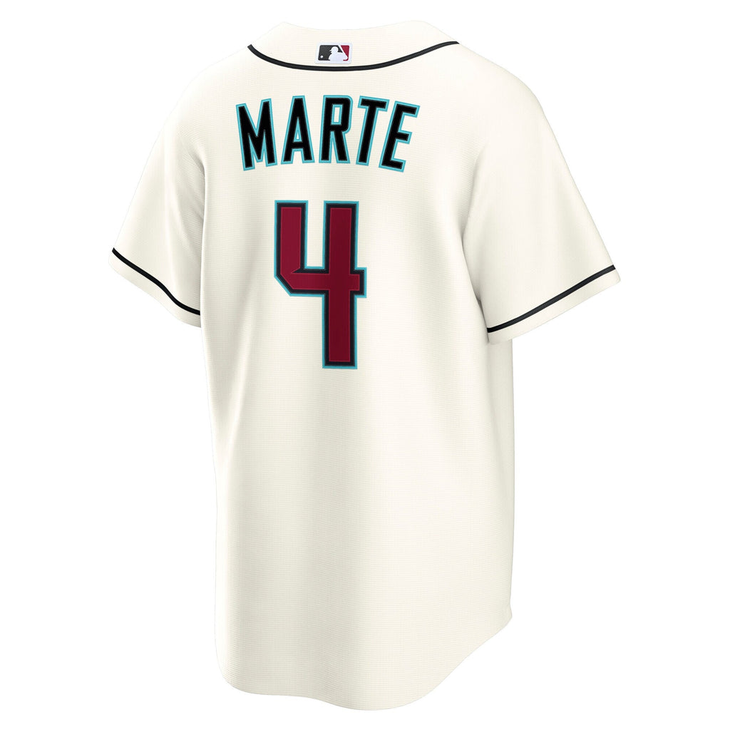 Arizona Diamondbacks Ketel Marte Cream Home Replica Jersey product image 4, provided for visual reference and product detail
