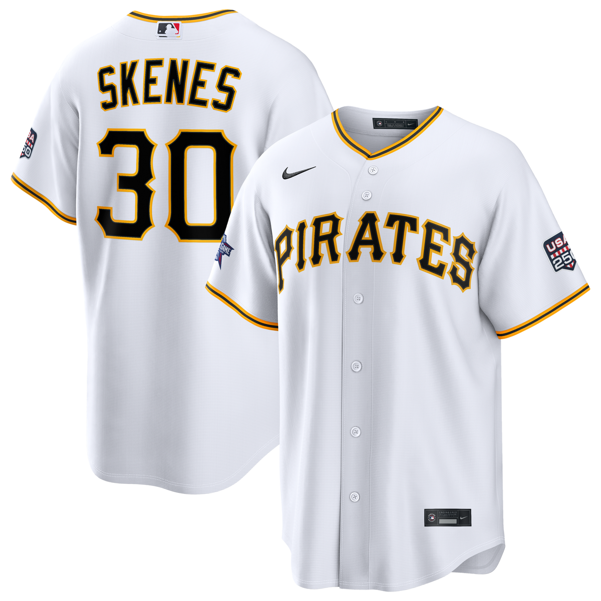 2026 All-Star Game Pittsburgh Pirates Paul Skenes White Replica Jersey product image 2, provided for visual reference and
