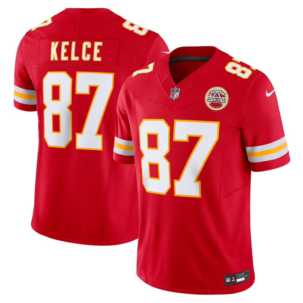 Kansas City Chiefs Travis Kelce Red Vapor F.U.S.E. Limited Jersey product image 1, provided for visual reference and product