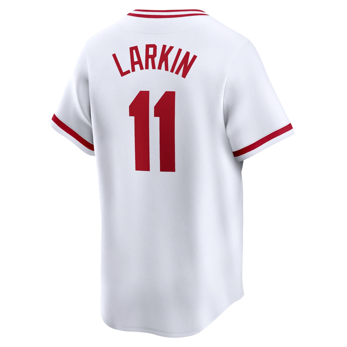 Cincinnati Reds Barry Larkin White Throwback Cooperstown Limited Jersey product image 4, provided for visual reference and