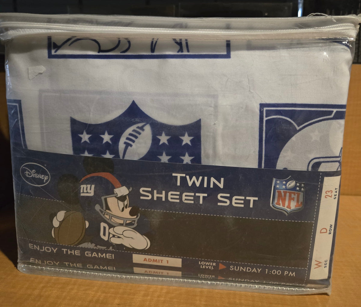New York Giants Mickey Mouse Disney twin bed sheets product image 1
