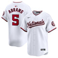 Washington Nationals CJ Abrams White Home Limited Player Jersey product image 1, provided for visual reference and product