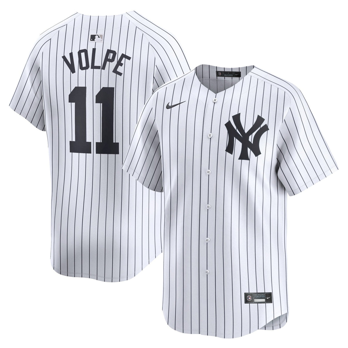 New York Yankees Anthony Volpe White Home Limited Player Jersey product image 1, provided for visual reference and product