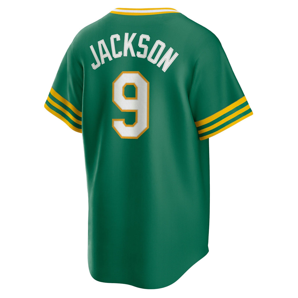 Athletics Reggie Jackson Kelly Green Road Cooperstown Collection Player Jersey product image 4, provided for visual