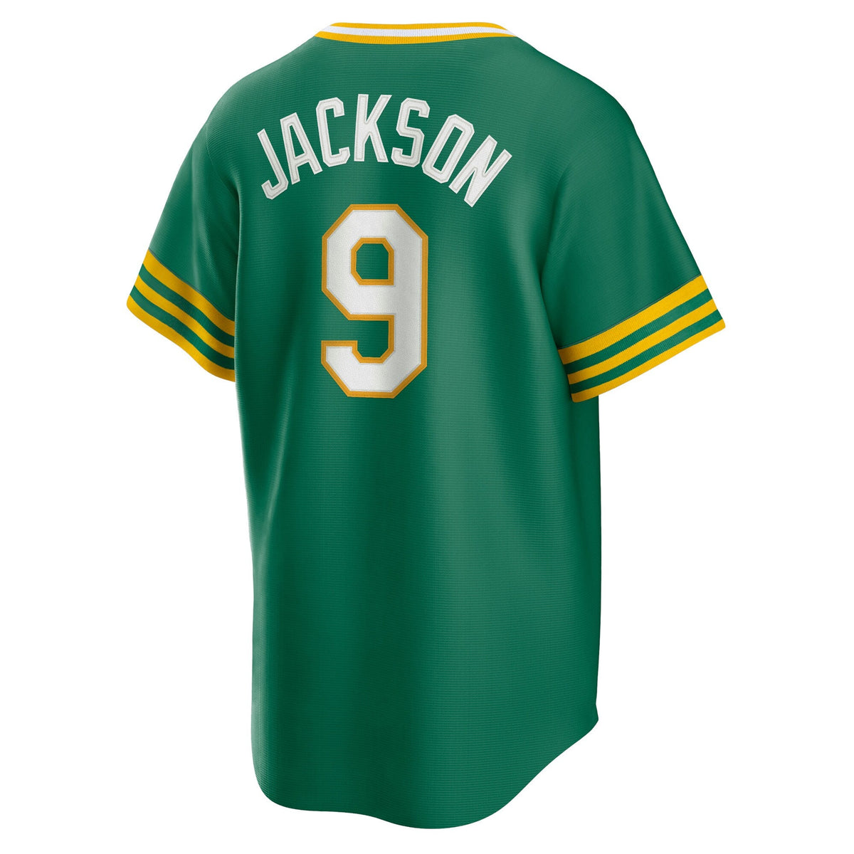 Athletics Reggie Jackson Kelly Green Road Cooperstown Collection Player Jersey product image 4, provided for visual