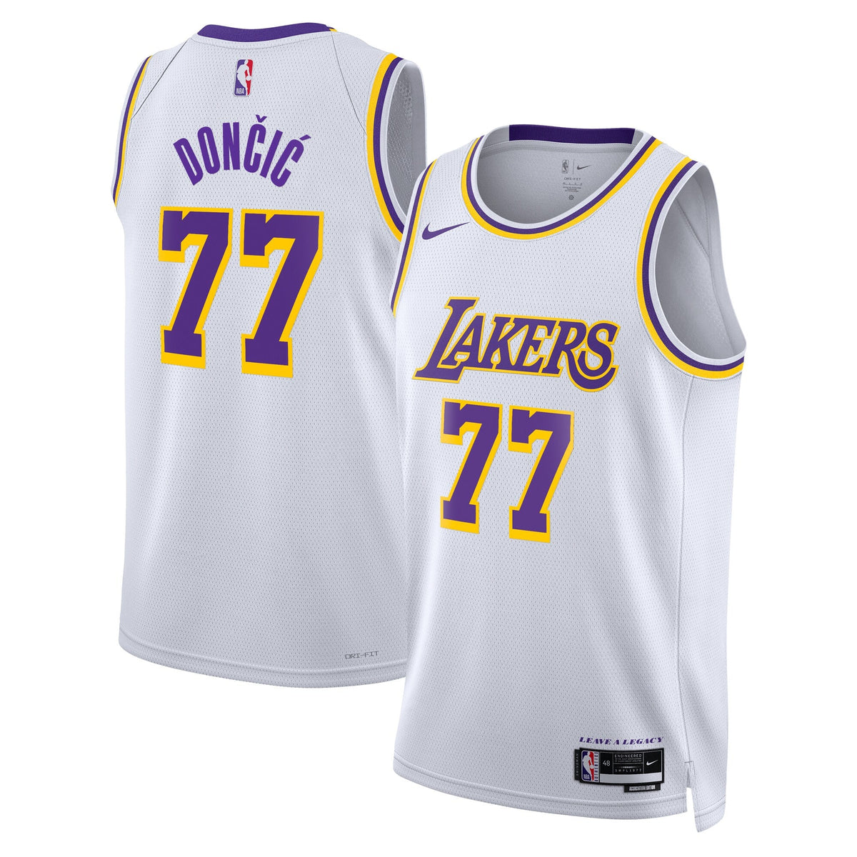 Los Angeles Lakers Association Edition Swingman Jersey - White - Luka Dončić product image 2, provided for visual reference