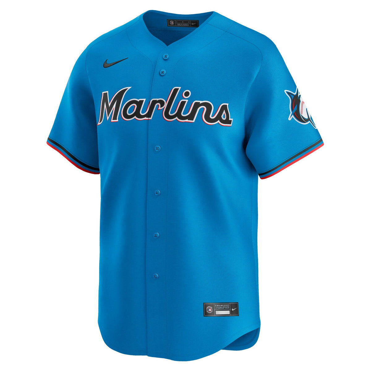 Miami Marlins Blue Limited Jersey product image 3, provided for visual reference and product detail review