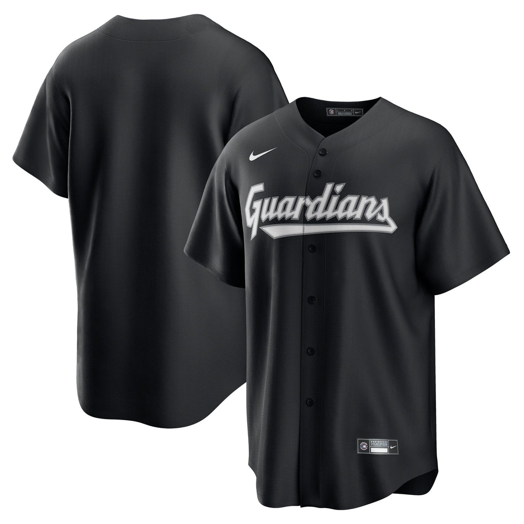 Cleveland Guardians Black Replica Jersey product image 2, provided for visual reference and product detail review