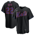 New York Mets Juan Soto Black Alternate Replica Jersey product image 1, provided for visual reference and product detail