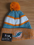 Miami Dolphins Official NFL New Era winter knit Hat with Pom product image 1