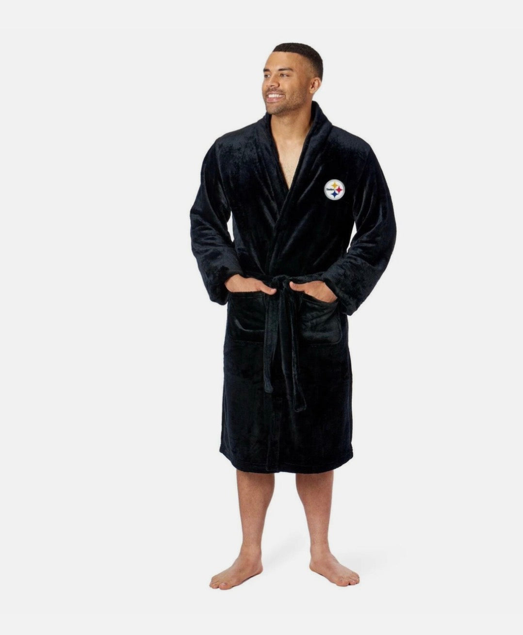 Pittsburgh Steelers Men’s/Woman Official NFL bath robe one product image 1