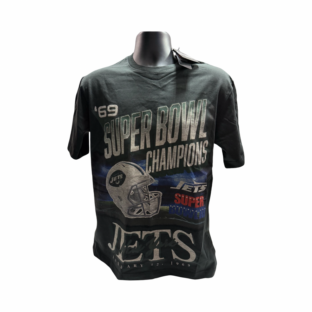Jets Super Bowl Champions T Shirt Small product image 1, provided for visual reference and product detail review