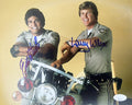 Erik Estrada & Larry Wilcox Autographed CHIPS Yellow 8x10 JSA product image 1, provided for visual reference and product