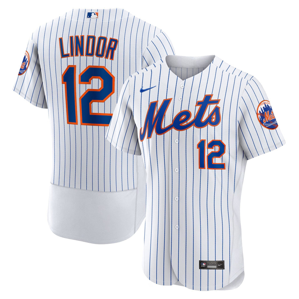 New York Mets Francisco Lindor White Home Authentic Player Jersey product image 2, provided for visual reference and product
