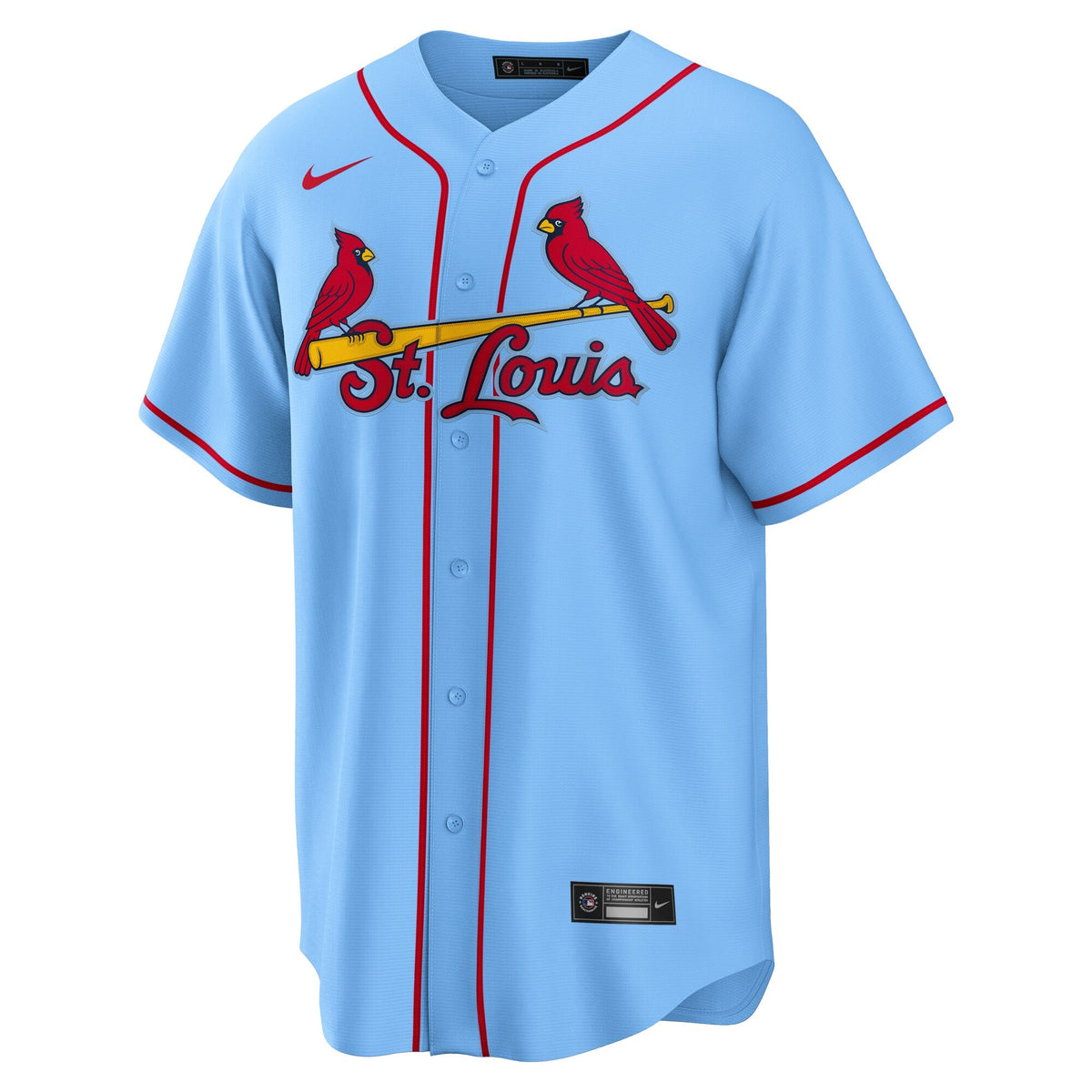 St. Louis Cardinals Lars Nootbaar Light Blue Alternate Replica Jersey product image 3, provided for visual reference and