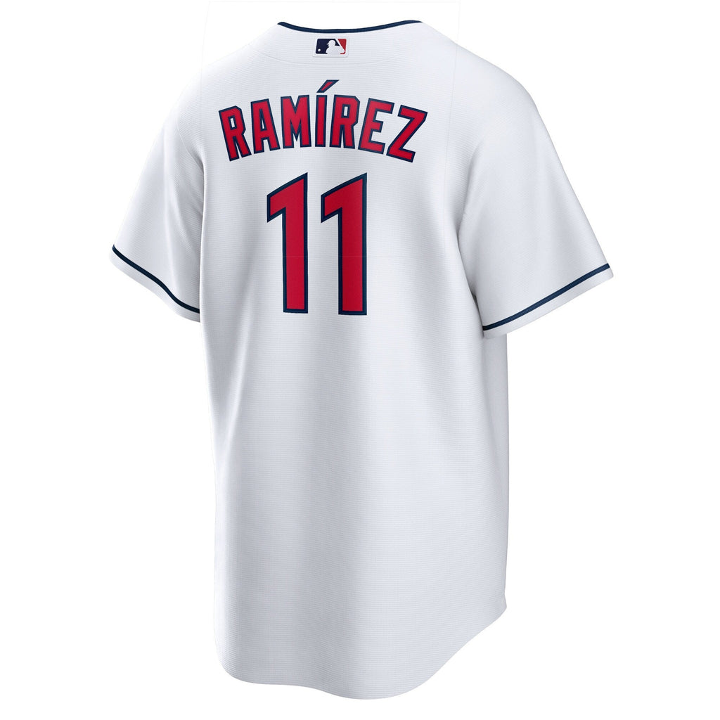 Cleveland Guardians José Ramírez White Replica Player Jersey product image 4, provided for visual reference and product
