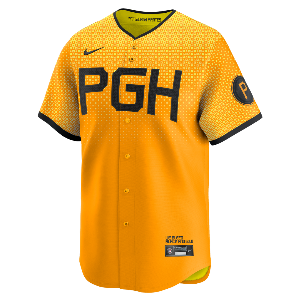 Pittsburgh Pirates Oneil Cruz Gold City Connect Limited Jersey product image 3, provided for visual reference and product
