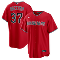 Cleveland Guardians Travis Bazzana Red Alternate Replica Jersey product image 1, provided for visual reference and product